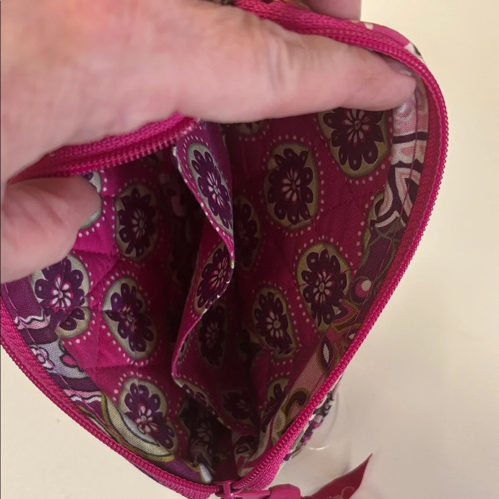 Vera Bradley Pink and Green Paisley Wristlet